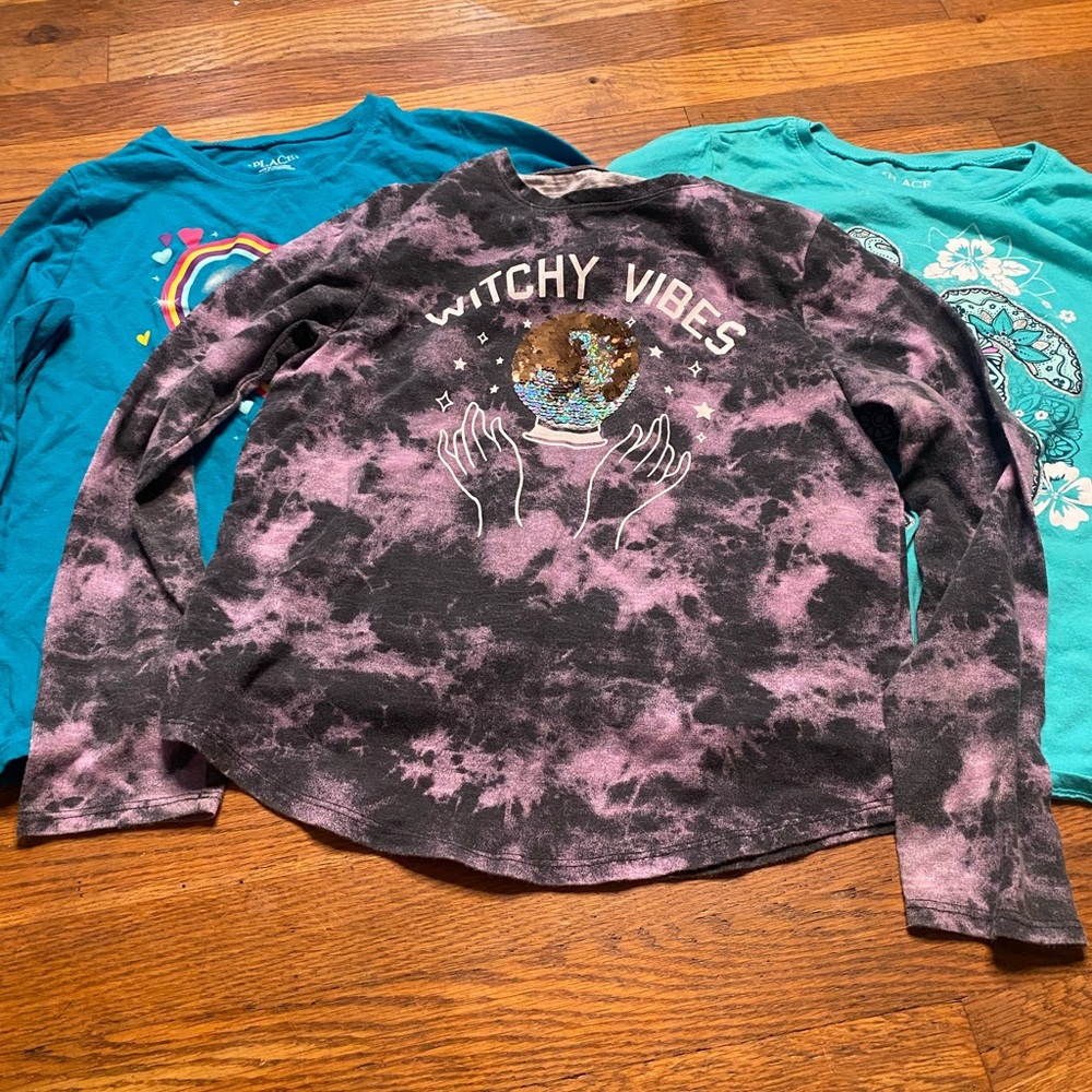 Mixed brand girls long sleeve tops - size L- 6 tops - Picture 5 of 5